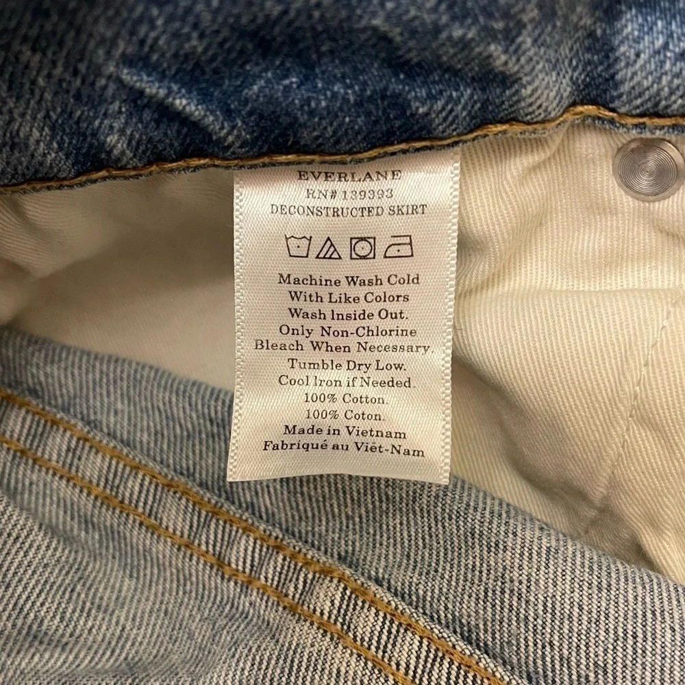 Everlane The Reconstructed Denim mini Skirt size 29